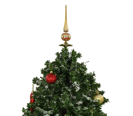 Immagini Natalizie Con La Neve.Vidaxl Albero Di Natale Con Neve E Base A Ombrellone Verde 140 Cm Vidaxl It