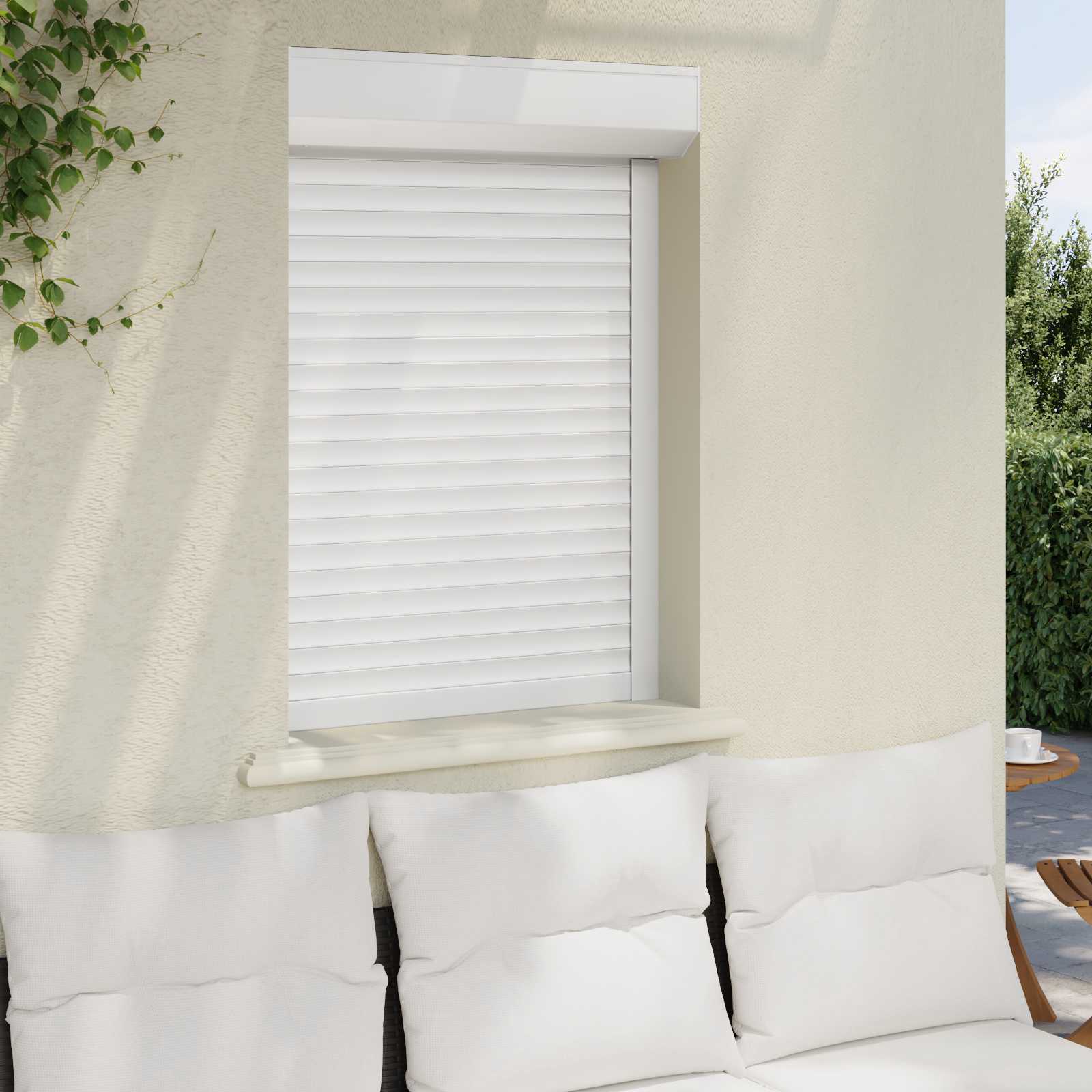 vidaXL Obturator rulant Manual Alb 70 x 100 cm Aluminiu și Poliuretan