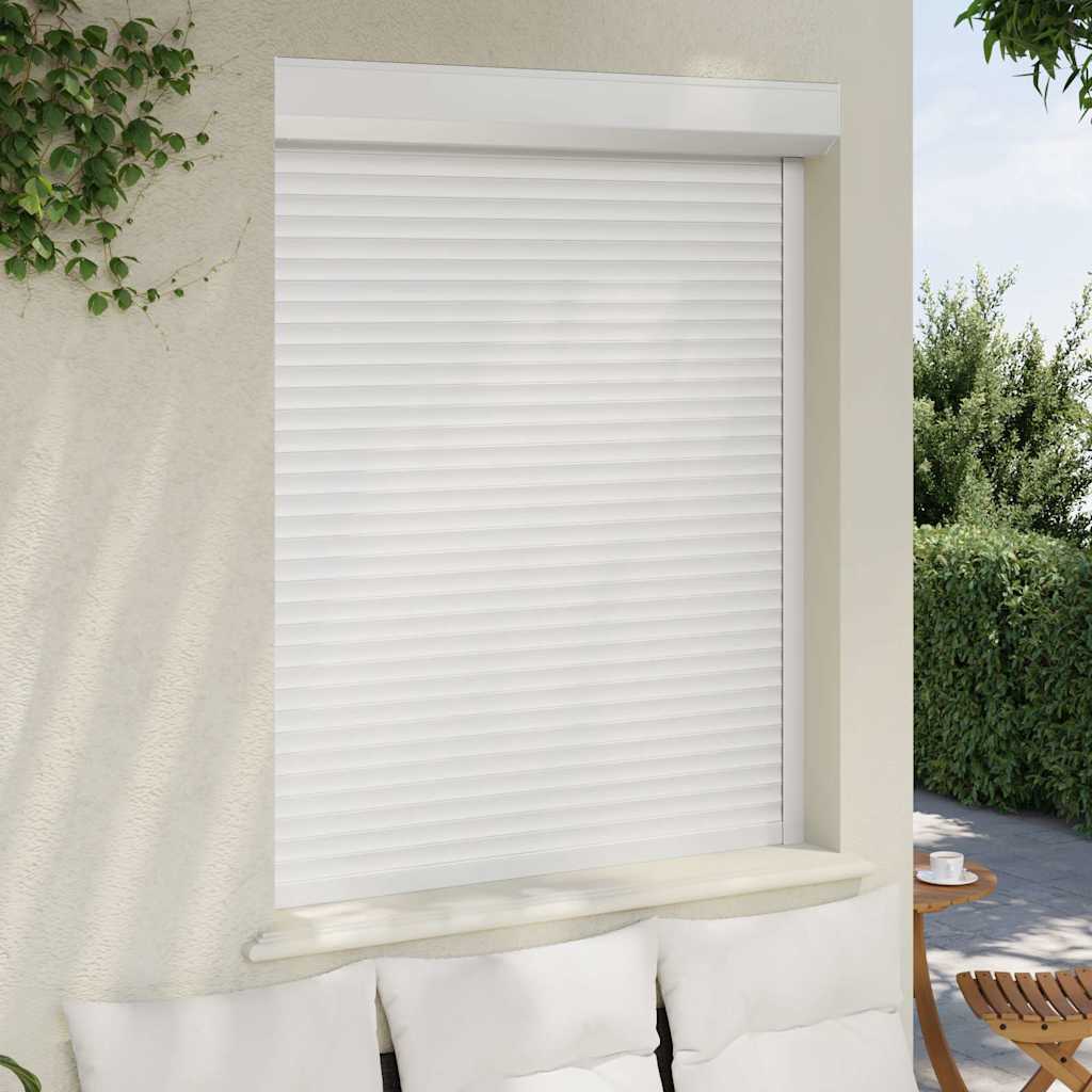 vidaXL Oblon rulant, alb, 120 x 150 cm, aluminiu