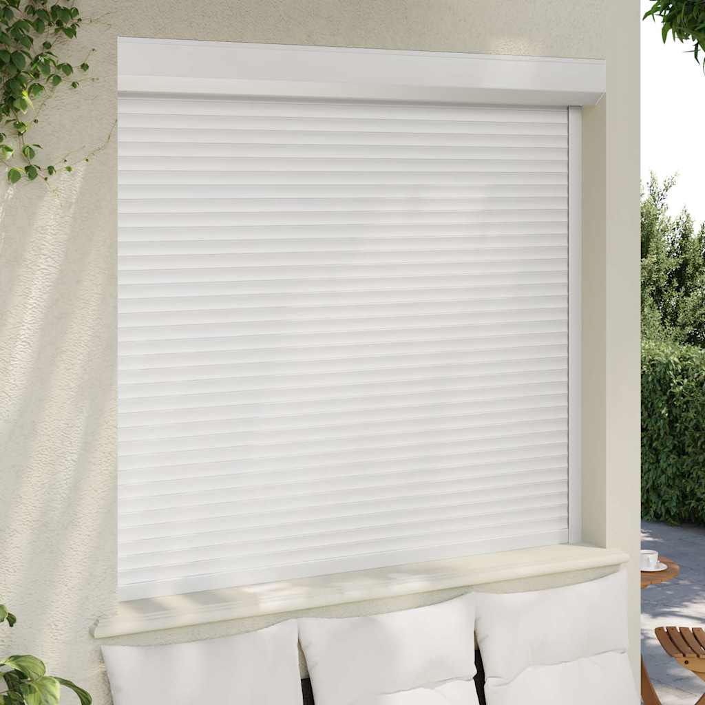 vidaXL Oblon rulant, alb, 160 x 150 cm, aluminiu