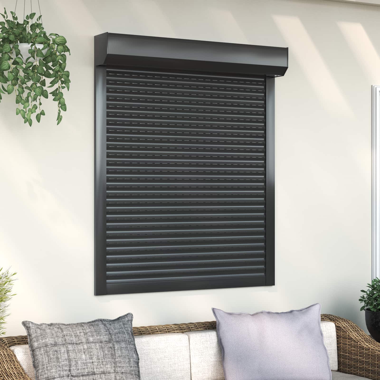 vidaXL Obturator rulant Antracit 100 x 130 cm Aluminiu și Poliuretan