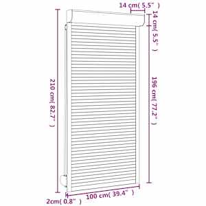 Roletové žaluzie Antracit 100 x 210 cm Hliník a polyuretan - obrázek 7