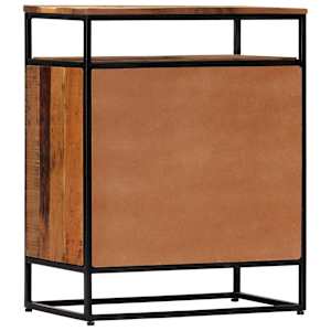 Odkládací skříňka 60x35x76 cm masivní recyklované dřevo a ocel - obrázek 2