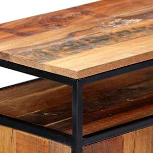 Odkládací skříňka 60x35x76 cm masivní recyklované dřevo a ocel - obrázek 4
