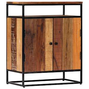 Odkládací skříňka 60x35x76 cm masivní recyklované dřevo a ocel - obrázek 7