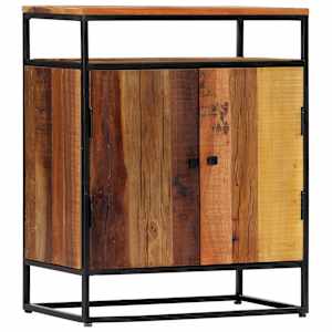 Odkládací skříňka 60x35x76 cm masivní recyklované dřevo a ocel - obrázek 10