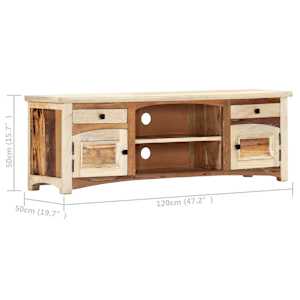 TV stolek 120 x 30 x 40 cm masivní recyklované dřevo - obrázek 8