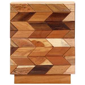 Noční stolek 40 x 30 x 50 cm masivní recyklované dřevo - obrázek 4