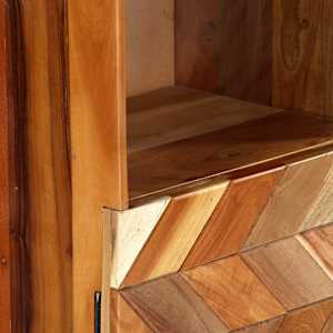 Skříň highboard 40 x 32 x 122 cm masivní recyklované dřevo - obrázek 5