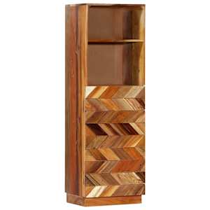 Skříň highboard 40 x 32 x 122 cm masivní recyklované dřevo - obrázek 10
