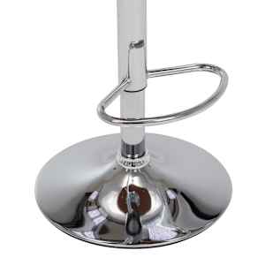 Barski stolčki 2 kosa krem ukrivljen les in umetno usnje - slika 7