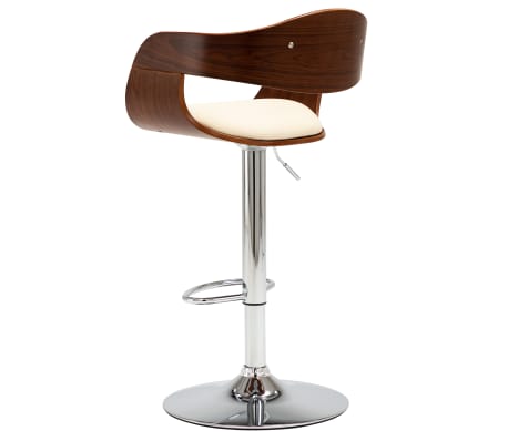vidaXL Barstuhl Barhocker Tresenstuhl Küchenhocker Creme Bugholz und