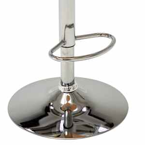 Barski stolček črn ukrivljen les in umetno usnje - slika 7