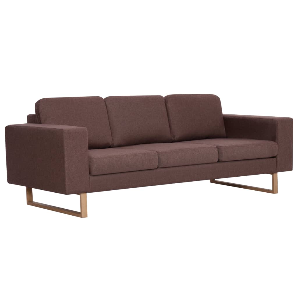 vidaXL Ensemble de canapé 2 pcs Tissu Marron