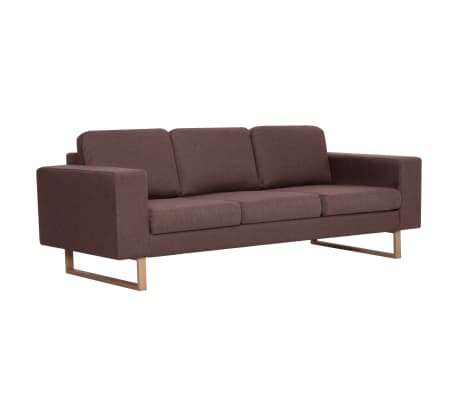 vidaXL Ensemble de canapé 2 pcs Tissu Marron