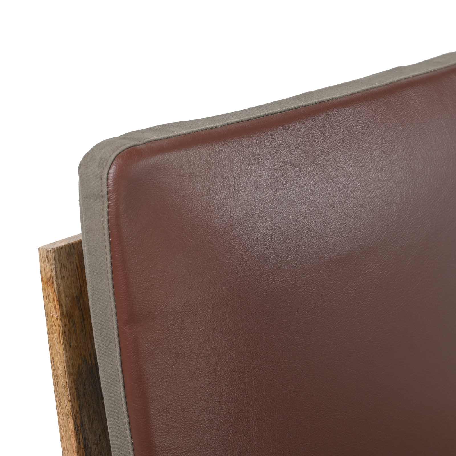 Schommelstoel echt leer en massief mangohout bruin | luizaXL | Dé meubelwinkel voor elk interieur Schommelstoel echt leer en massief mangohout bruin - Afbeelding 8