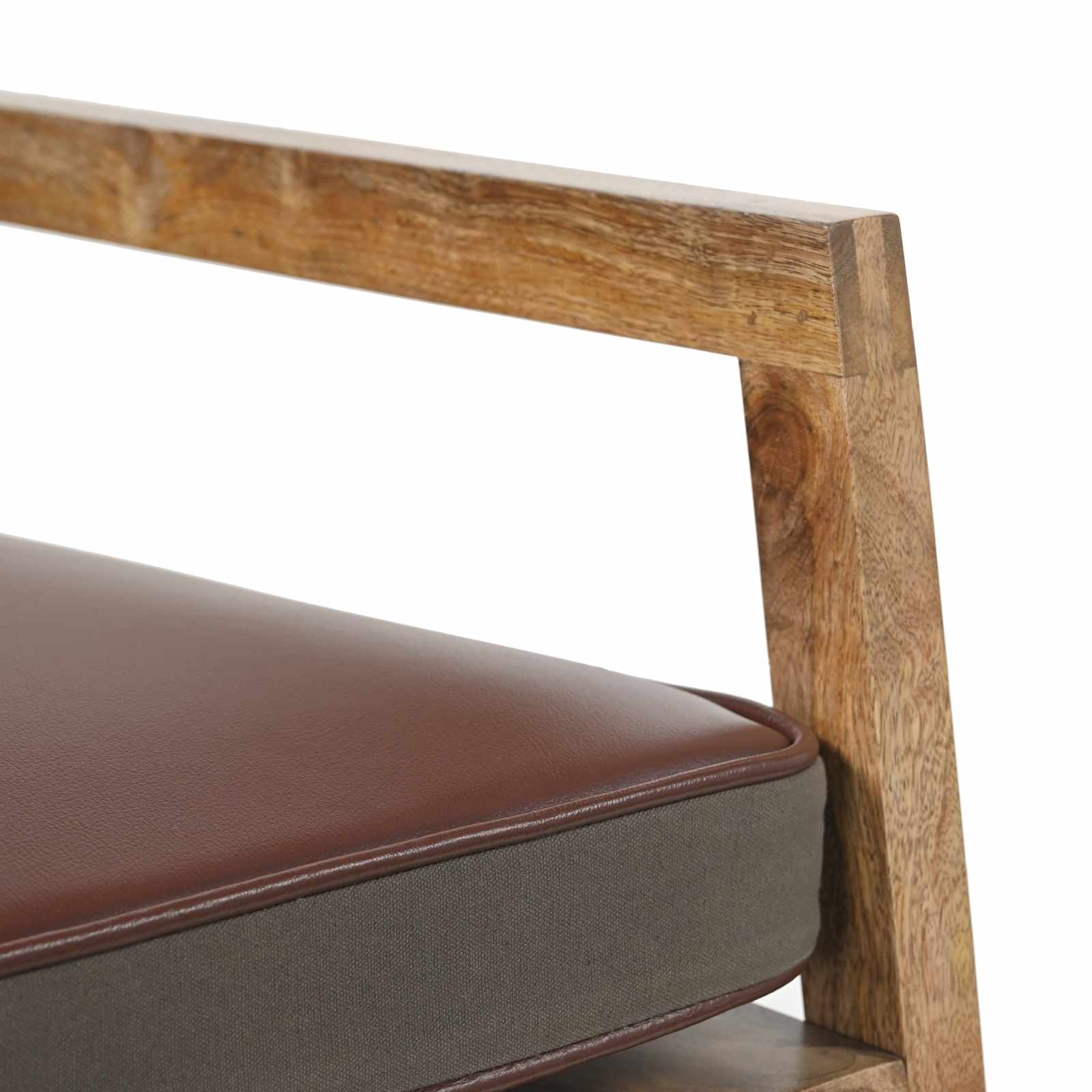 Schommelstoel echt leer en massief mangohout bruin | luizaXL | Dé meubelwinkel voor elk interieur Schommelstoel echt leer en massief mangohout bruin - Afbeelding 9