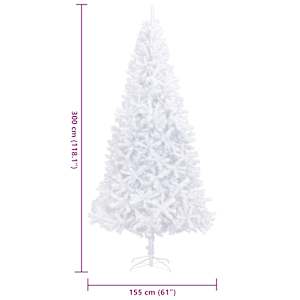 Umělý vánoční stromek 300 cm bílý - obrázek 8