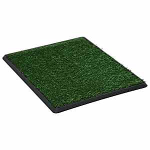 Toaleta pro psy s nádobou a umělou trávou zelená 64x51x3 cm WC - obrázek 2