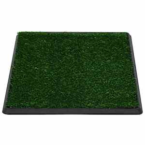 Toaleta pro psy s nádobou a umělou trávou zelená 64x51x3 cm WC - obrázek 3