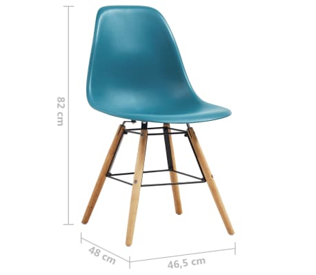 vidaXL Esszimmerstühle 6 Stk. Türkis Kunststoff vidaXL Esszimmerstühle 6 Stk. Türkis Kunststoff