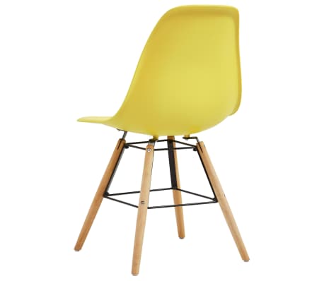 vidaXL Chaises de salle à manger 4 pcs Jaune Plastique vidaXL Chaises de salle à manger 4 pcs Jaune Plastique