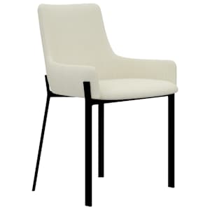 Jídelní židle 2 ks krémové textil - obrázek 2