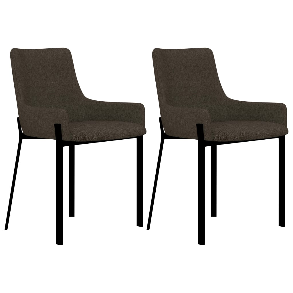 Valgomojo kėdės, 2 vnt., rudos spalvos, audinys | Stepinfit