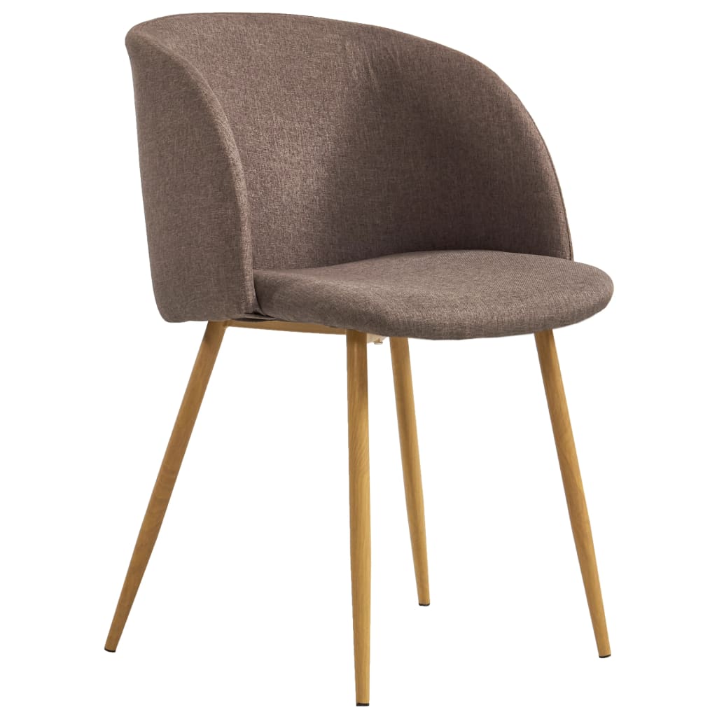 vidaXL Eetkamerstoelen 2 st stof bruin