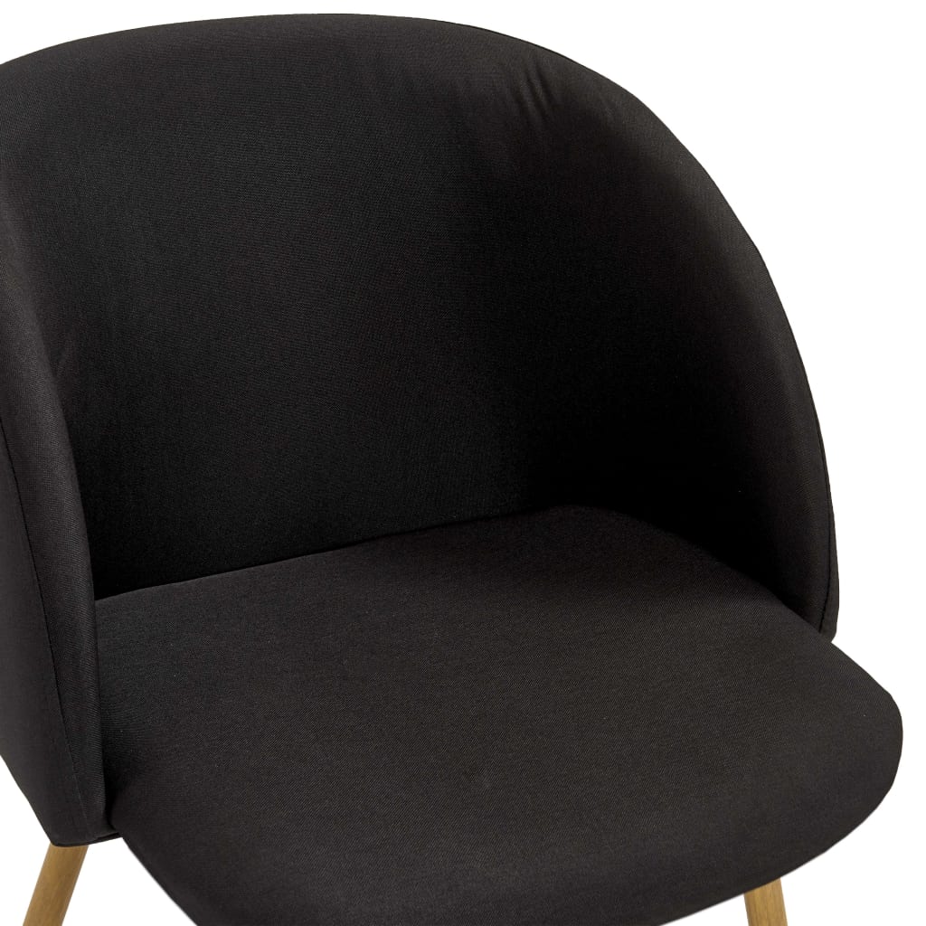 Valgomojo kėdės, 2 vnt., juodos spalvos, audinys | Stepinfit