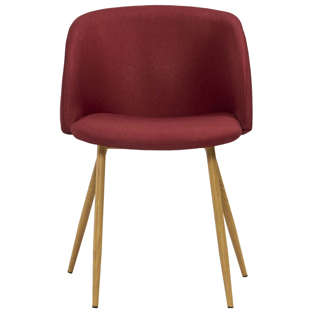 Valgomojo kėdės, 2 vnt., raudonojo vyno spalvos, audinys | Stepinfit