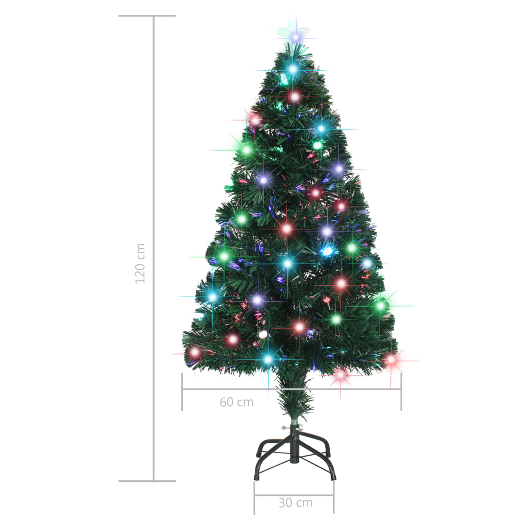 Száloptikás megvilágított karácsonyfa állvánnyal 120 cm 