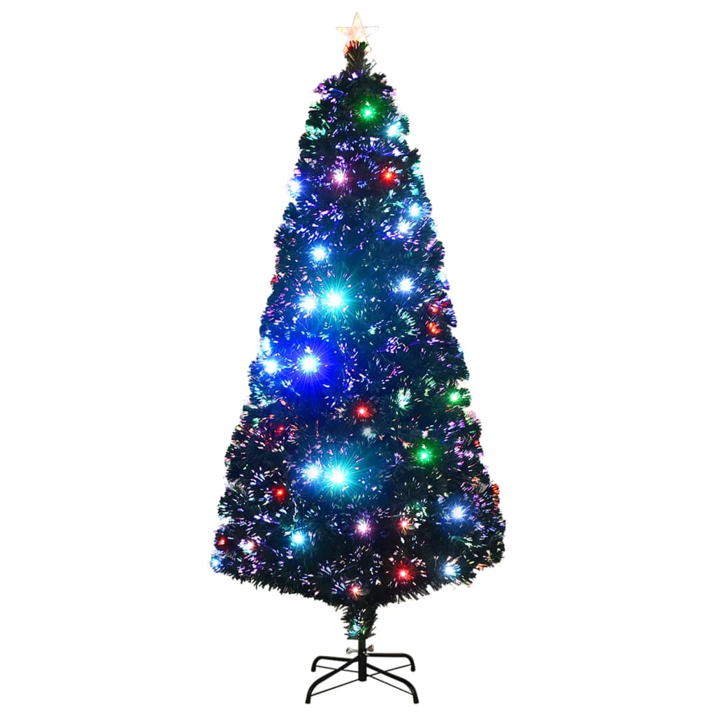 

vidaXL Kunstkerstboom met standaard/LED 180 cm glasvezel