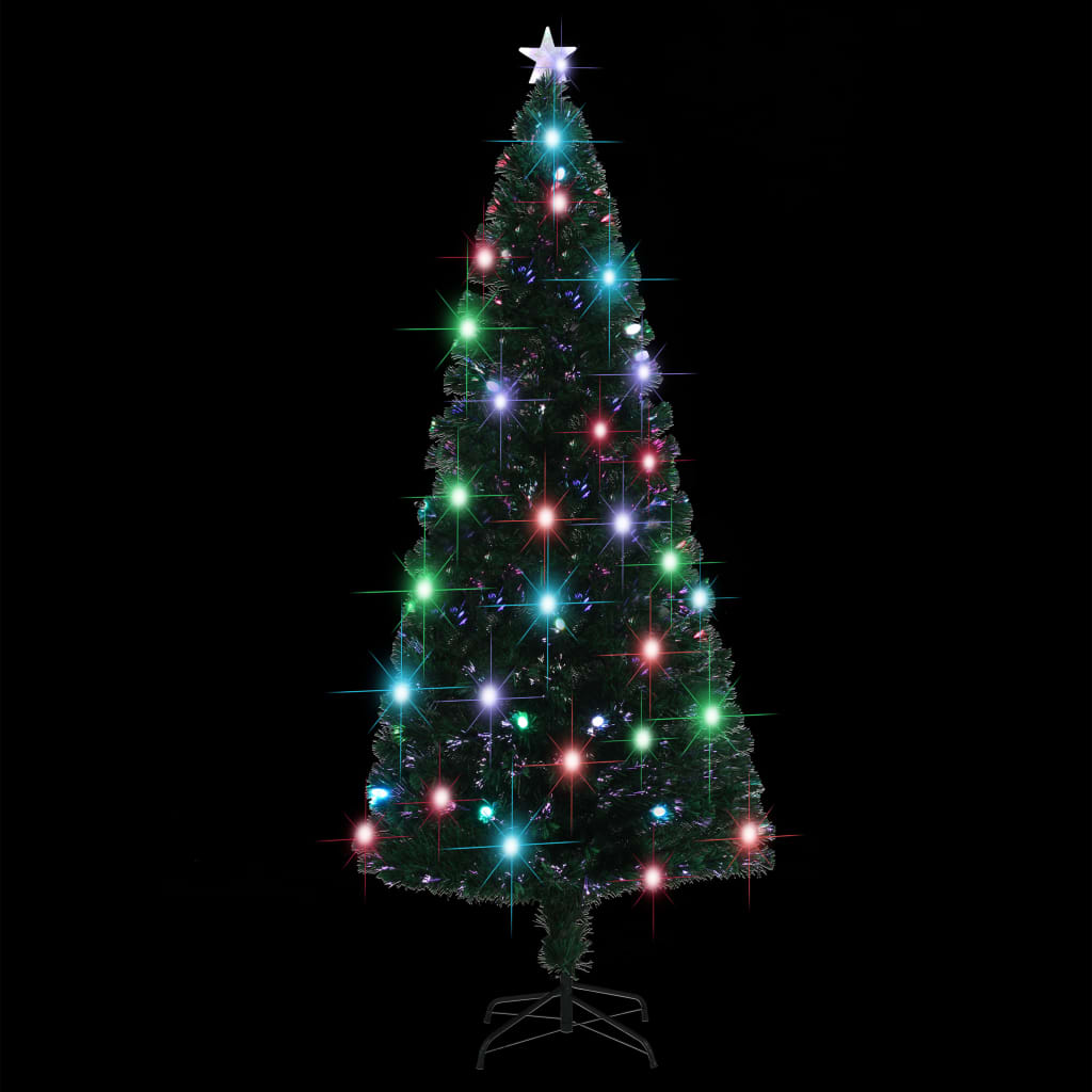 Száloptikás megvilágított karácsonyfa állvánnyal 210 cm 