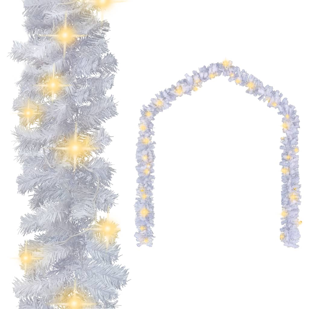 Image of vidaXL Christmas Garland with LED Lights 10 m White