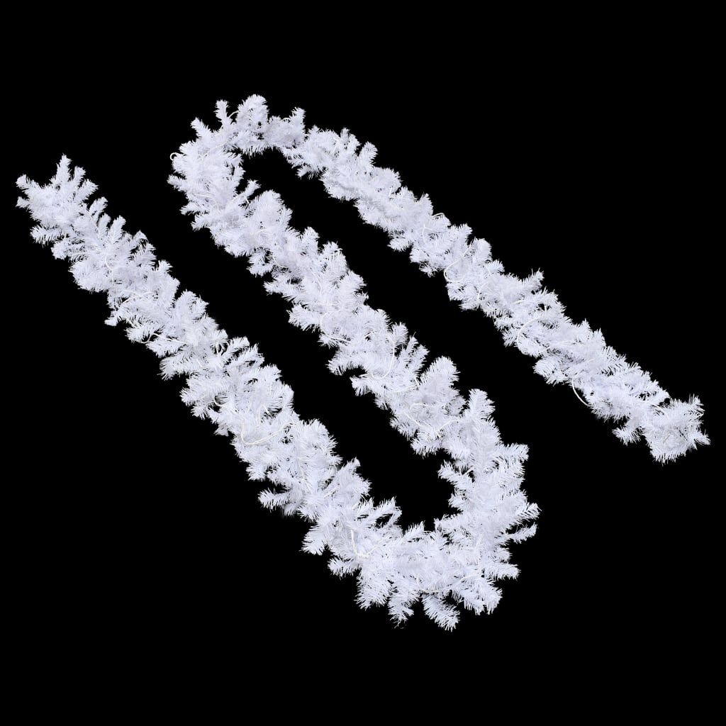 vidaXL Christmas Garland with LED Lights 393.7" White