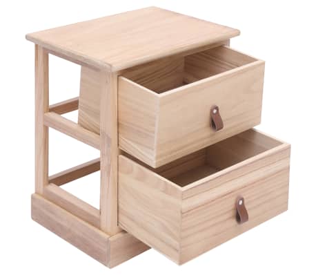 vidaXL Nattbord 38x28x45 cm keisertre