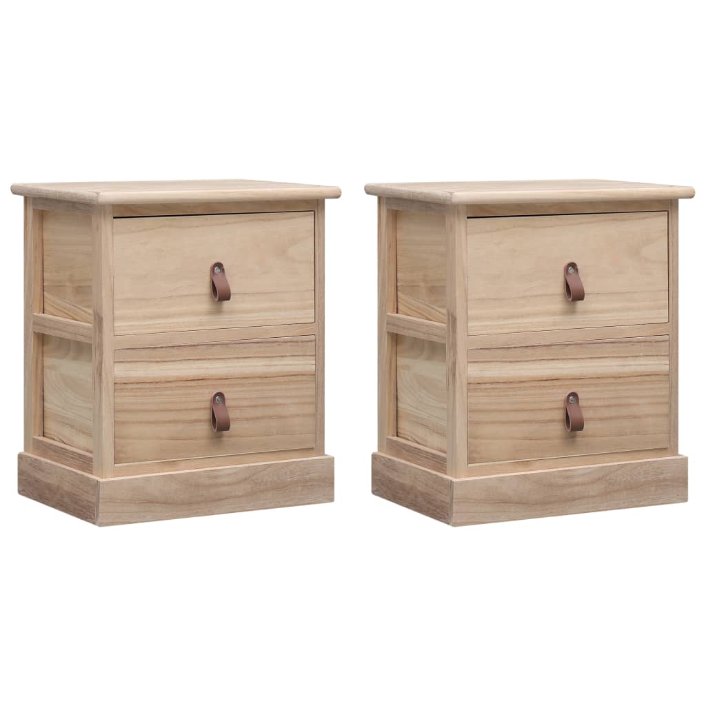 vidaXL natborde 2 stk. 38 x 28 x 45 cm kejsertræ