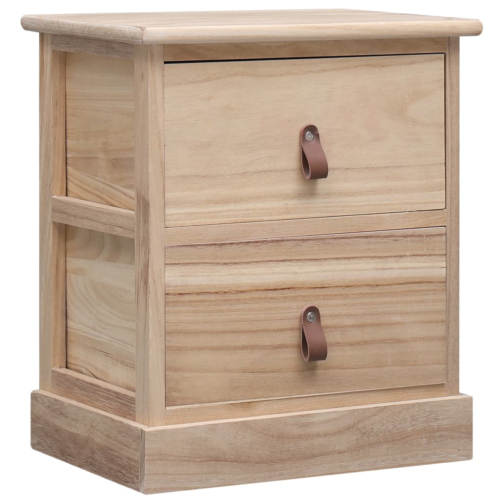

vidaXL Nachtkastjes 2 st 38x28x45 cm paulowniahout