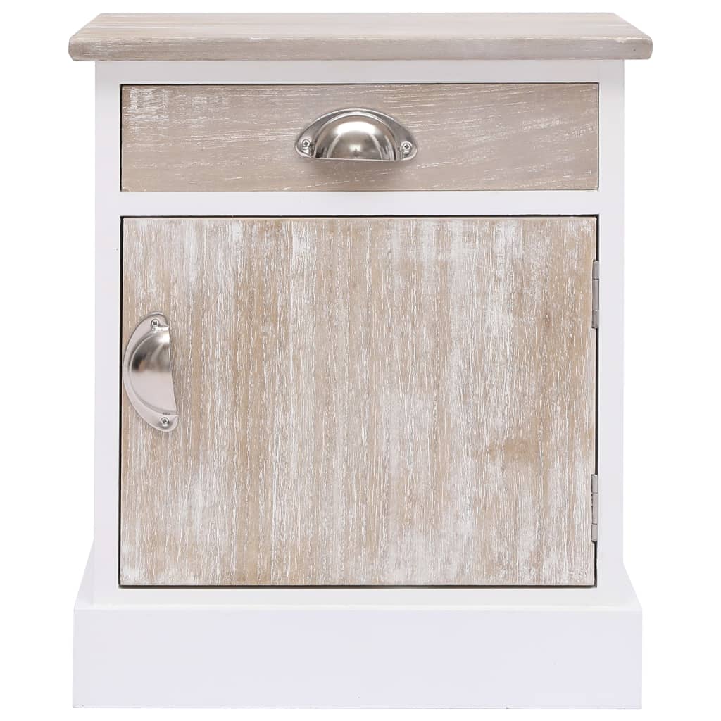 vidaXL Bedside Cabinet 38x28x45 cm Paulownia Wood