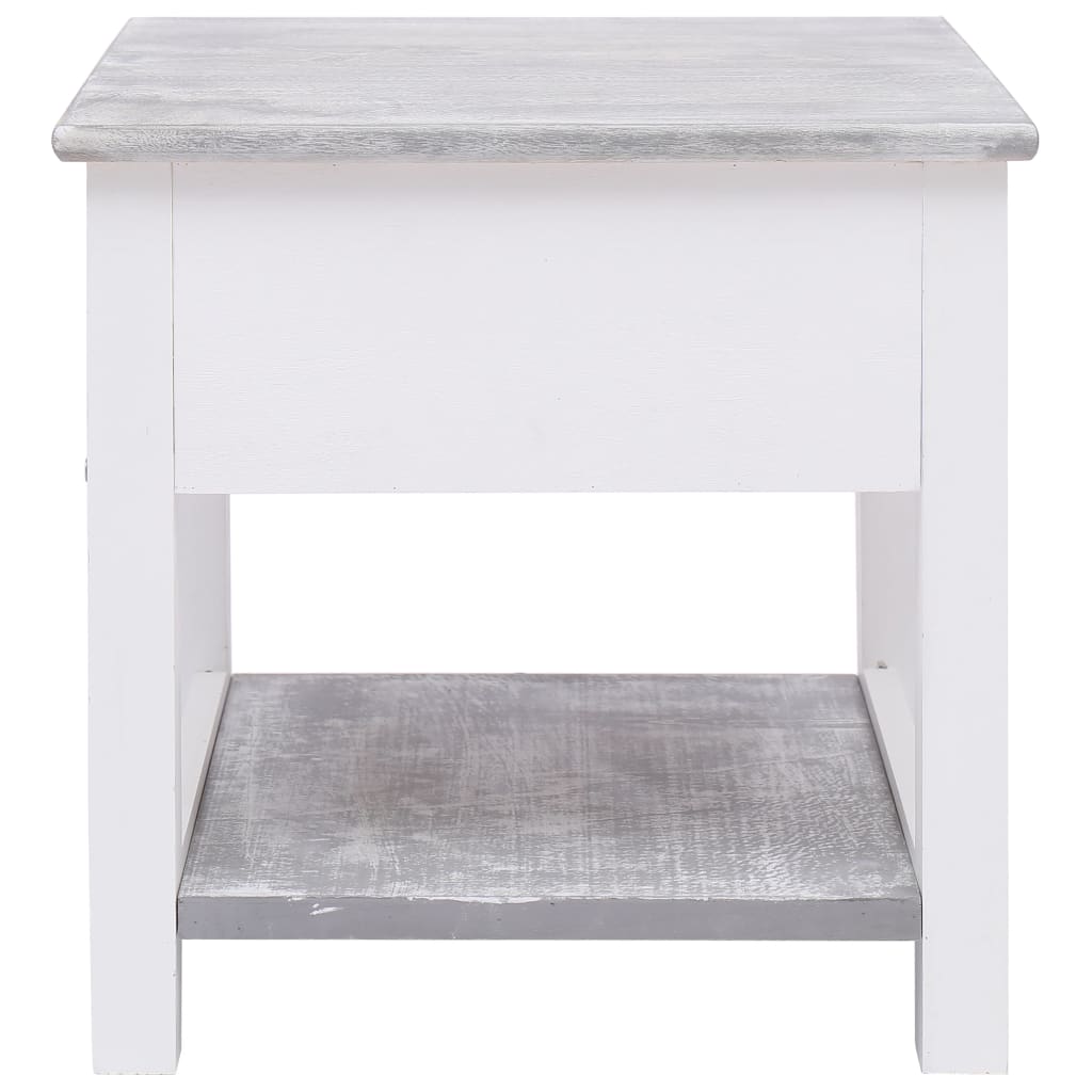  Príručný stolík sivý 40x40x40 cm drevo paulovnie