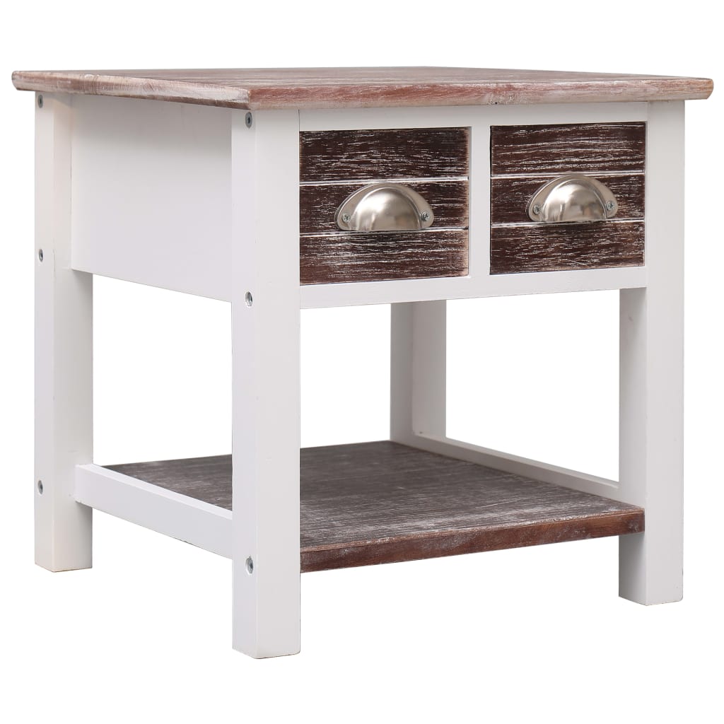 

vidaXL Side Table Brown 15.7"x15.7"x15.7" Paulownia Wood