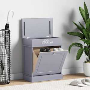 Omarica za čevlje siva 50x28x58 cm les pavlovnije