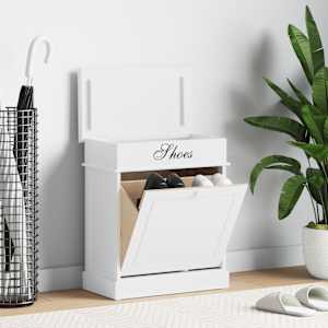 Omarica za čevlje bela 50x28x58 cm les pavlovnije