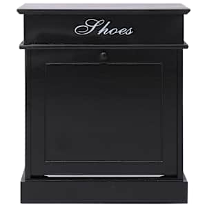 vidaXL Skoskap svart 50x28x58 cm keisertre