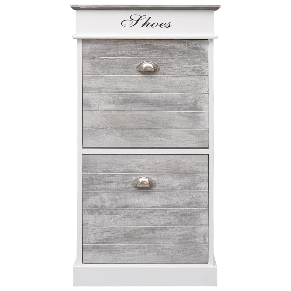 

vidaXL Schoenenkast 50x28x98 cm paulowniahout grijs