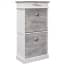  vidaXL szürke császárfa cipőszekrény 50 x 28 x 98 cm termék 2. képe