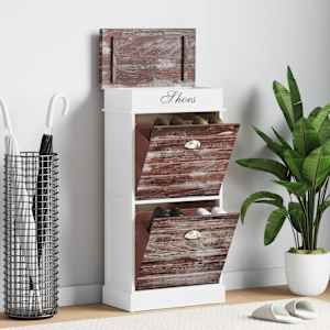 Omarica za čevlje rjava 50x28x98 cm les pavlovnije