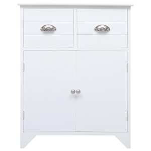 vidaXL Šoninė spintelė, baltos sp., 60x30x75cm, paulovnijos mediena