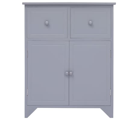 vidaXL Šoninė spintelė, pilka, 60x30x75cm, paulovnijos mediena